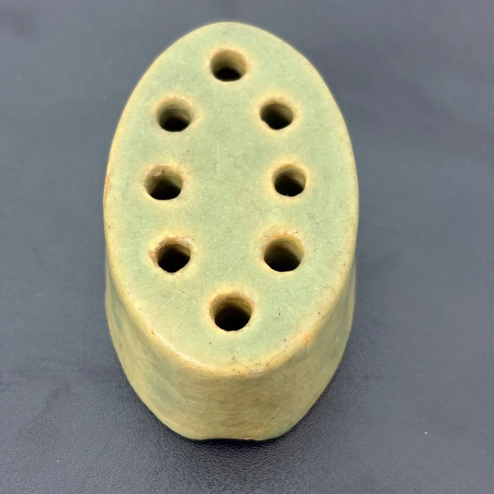 Rookwood Pottery Antique‎ Flower Frog 2225 Green Matte XV 1915 Ceramic Small
